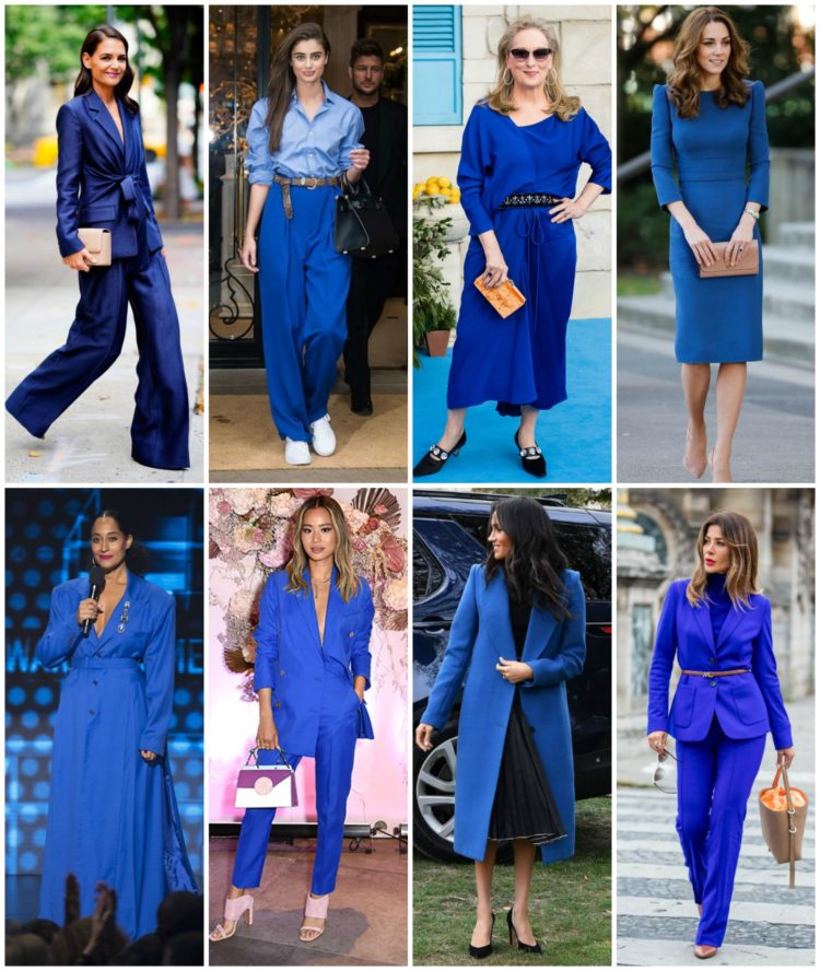 celebrities wearing pantone color of the year classic blue