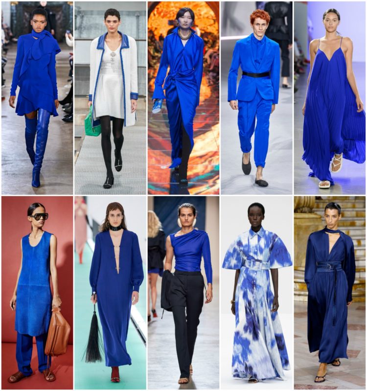 pantone classic blue runway looks