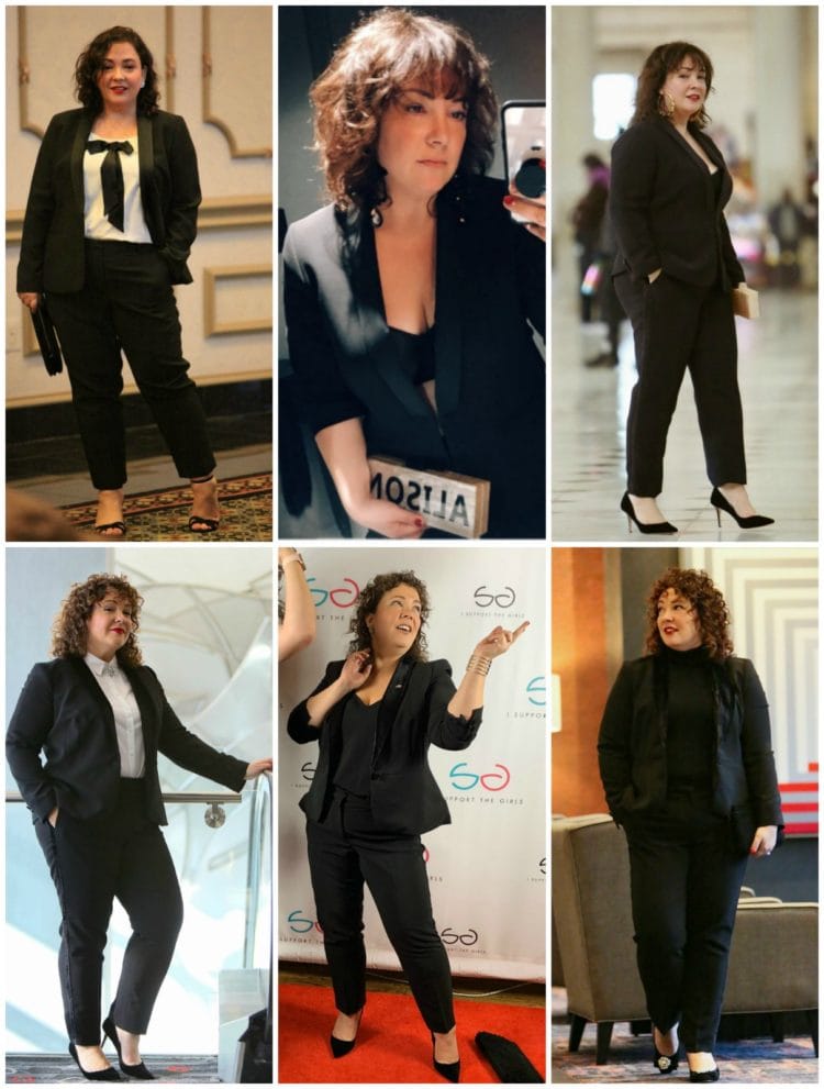 how to style a lady tux multiple ways