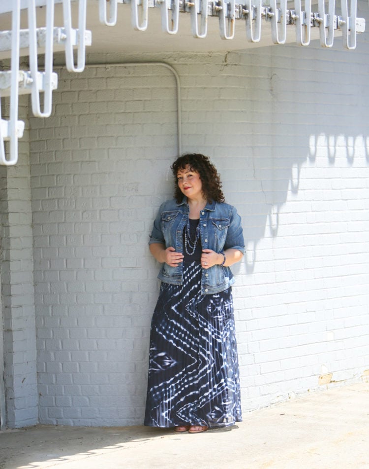 Chicos tie deals dye skirt