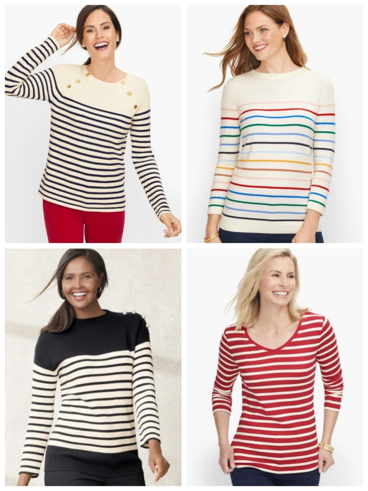 talbots striped shirts