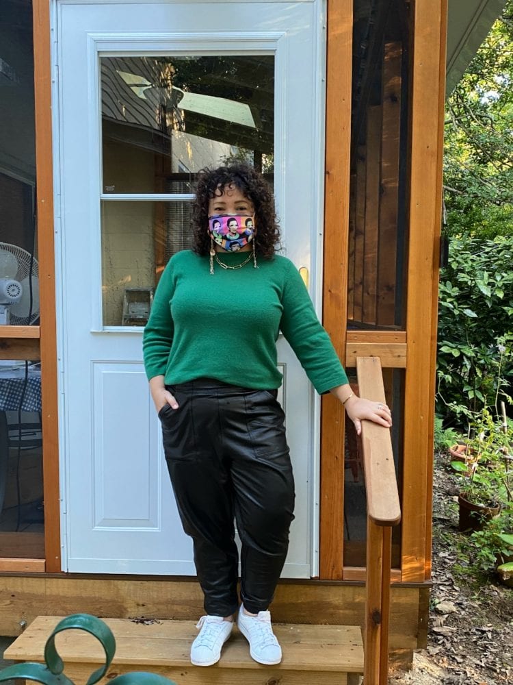 leather like jogger spanx