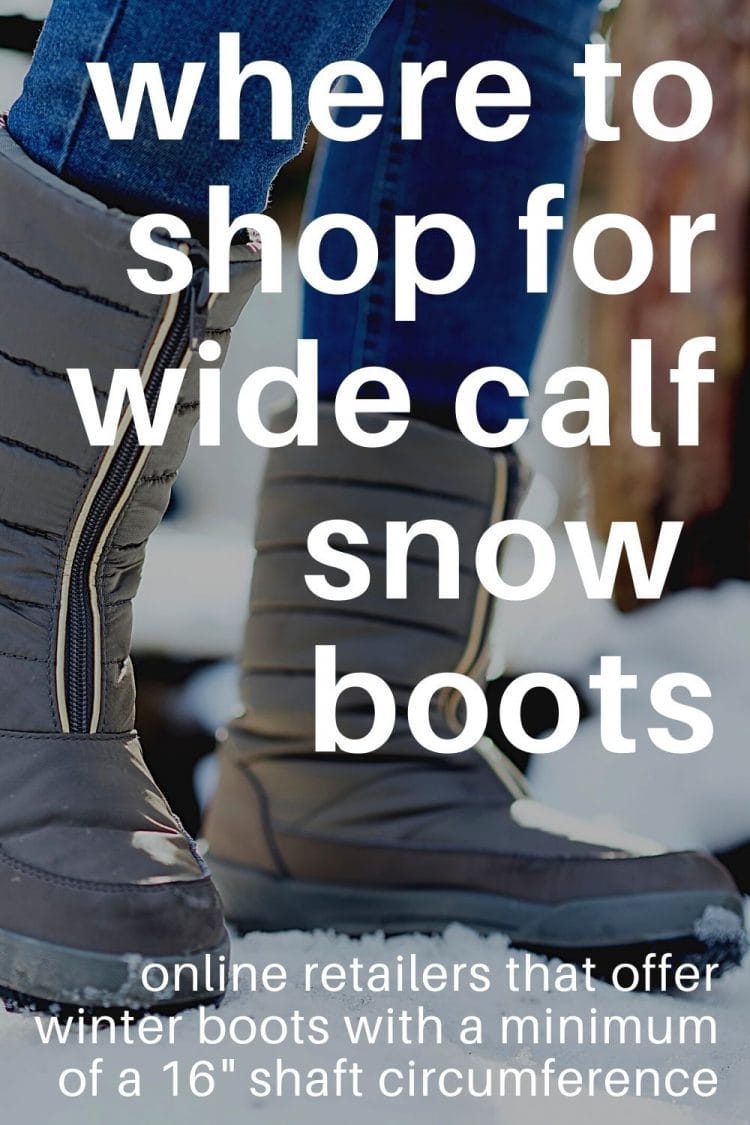 Wide Calf Snow Boots and Rain Boots 1 Needing wide calf boots? This list of snow and rain boots are all styles with at least a 16" shaft circumference