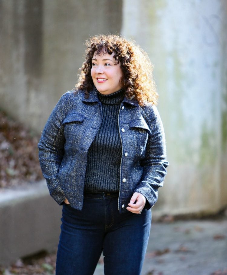 sparkly denim jacket