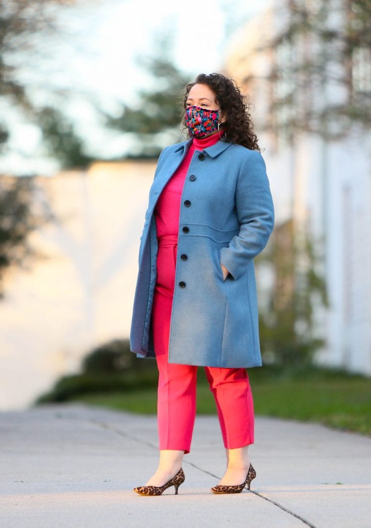 Talbots pink sales wool coat