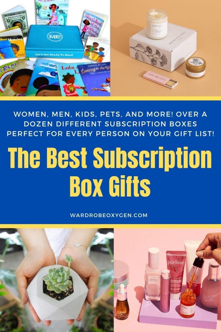 The Best Subscription Box Gifts: over 12 different subscription boxes for women, men, kids, and pets