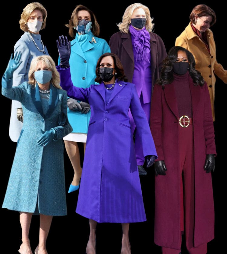 jewel tones worn at the presidential inauguration 2021 