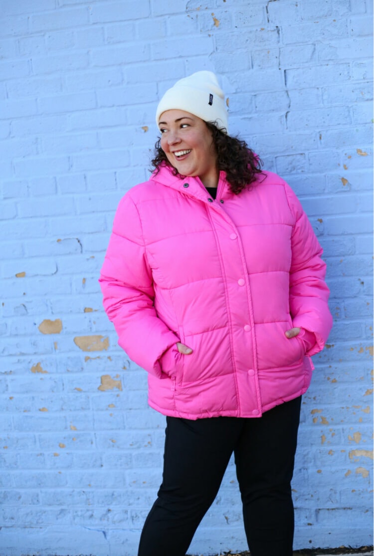 pink coat under 50