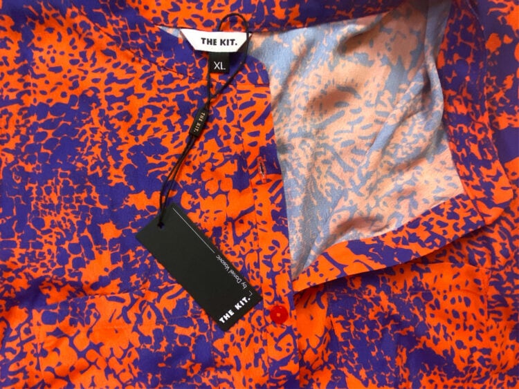 A closeup of the fabric of the Issa Jumpsuit