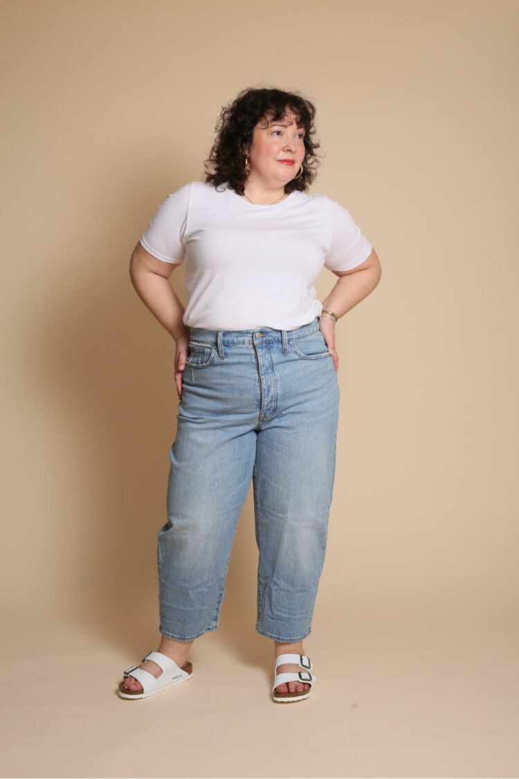 madewell balloon jean 32 petite