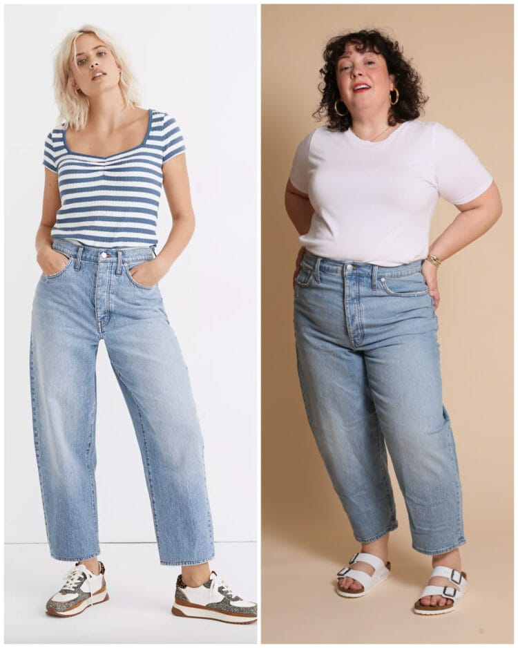 madewell vs me balloon jeans