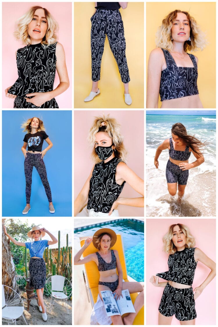 collage of apparel available at Dazey LA