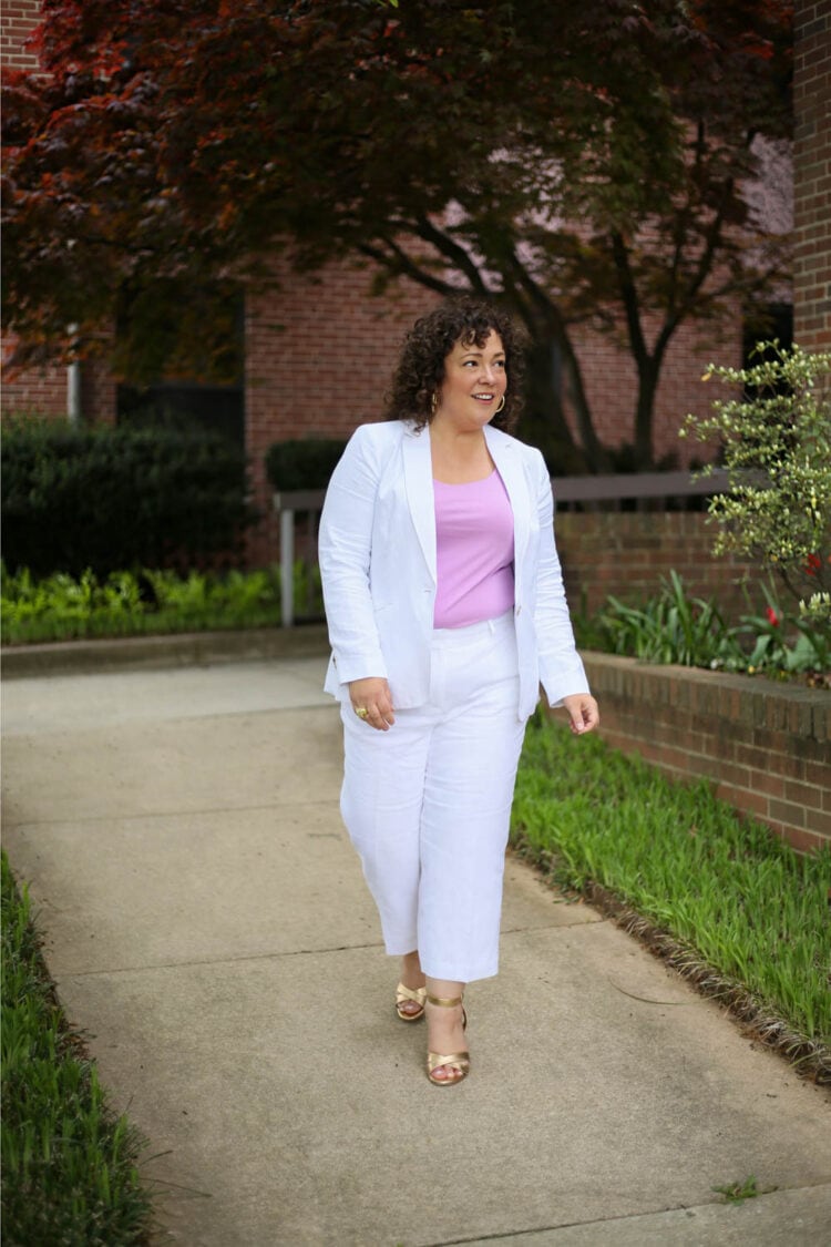 TALBOTS linen suit review 5