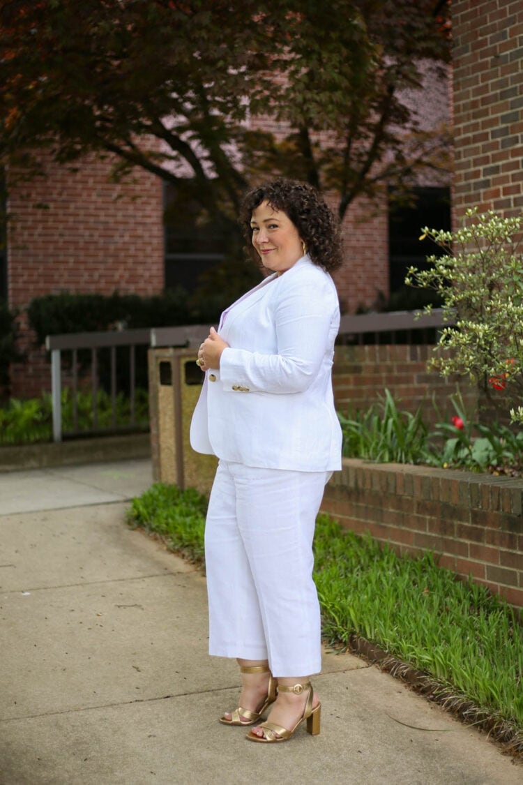 TALBOTS linen suit review 6