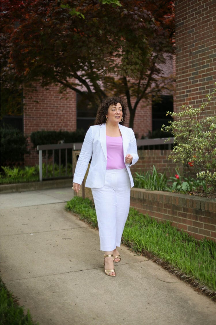 TALBOTS linen suit review 7