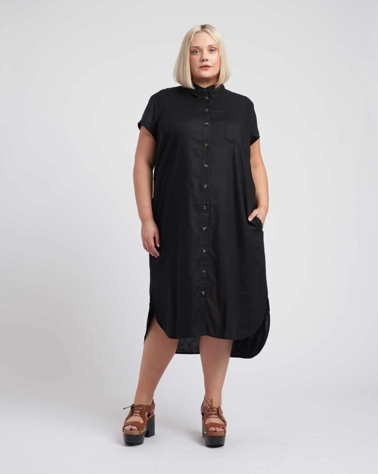 universal standard dune linen dress review