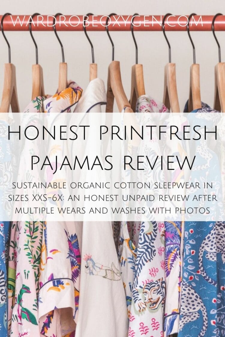 Sustainable and Size-Inclusive Cotton Pajamas: A Printfresh Review 1 Honest Printfresh review featuring photos of a petite over 40 woman wearing Printfresh pajamas, sharing how they hold up.