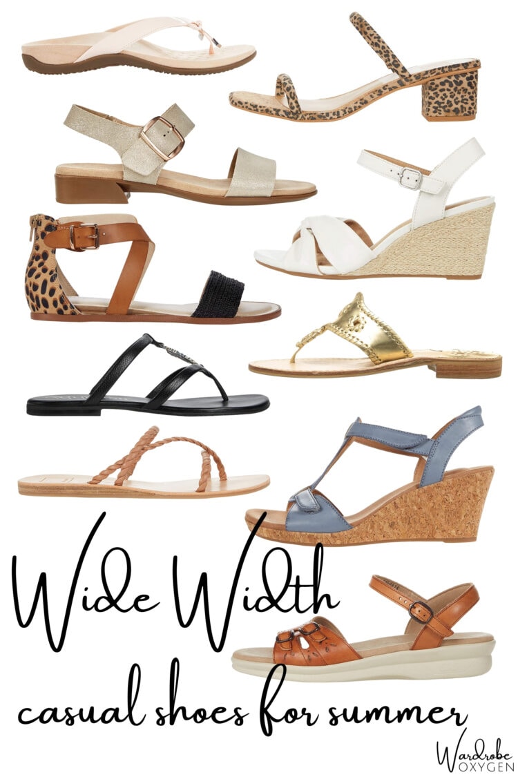 wide width sandals for summer