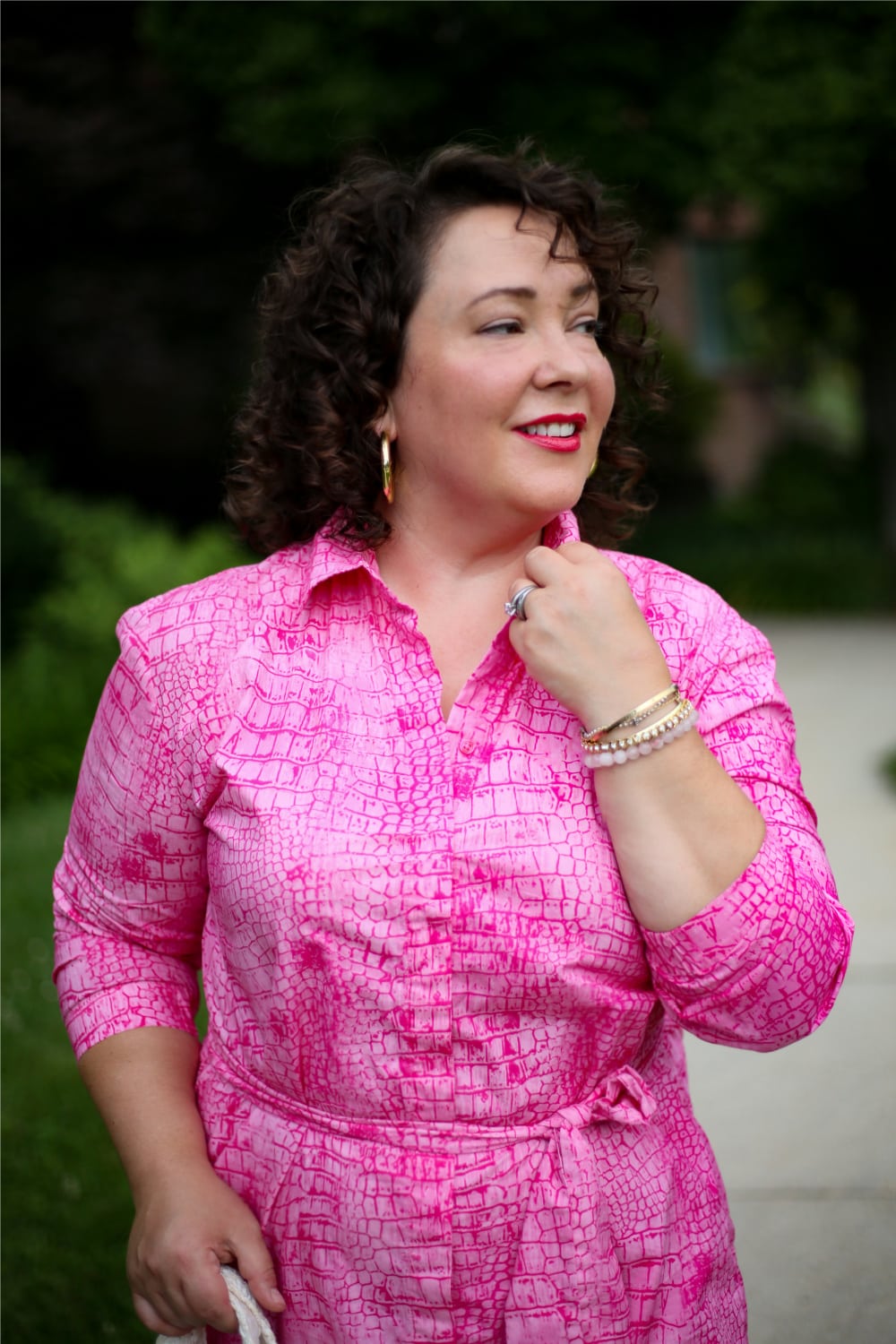 chicos black label pink snakeskin dress on wardrobe oxygen