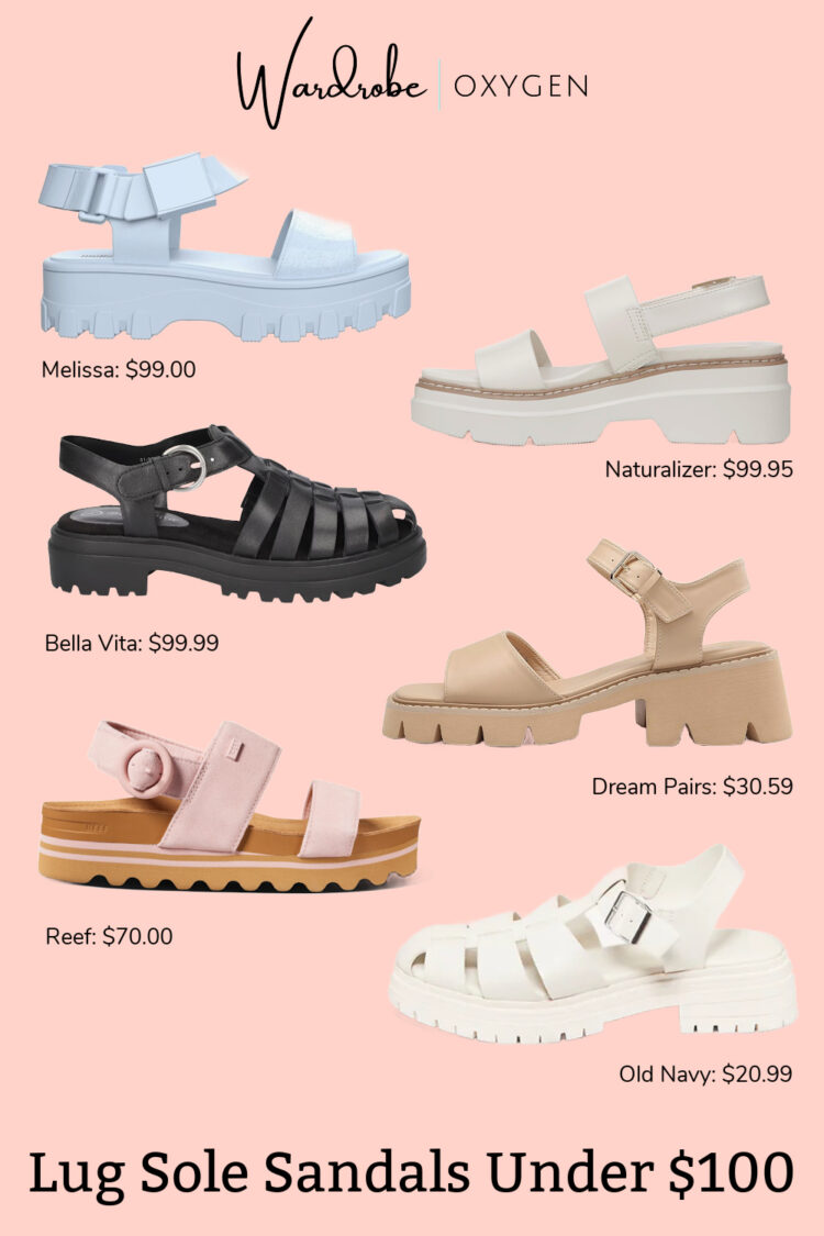 best lug sole sandals under $100