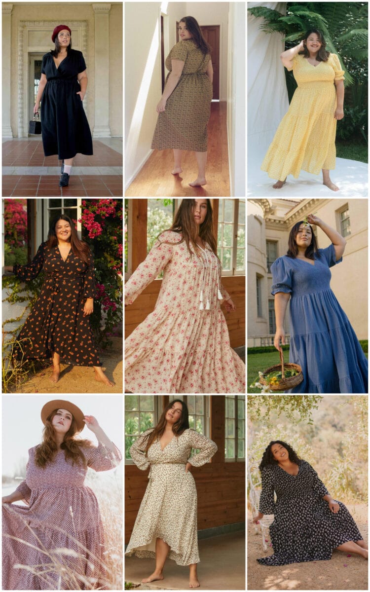 Collage of models used on the Christy Dawn website