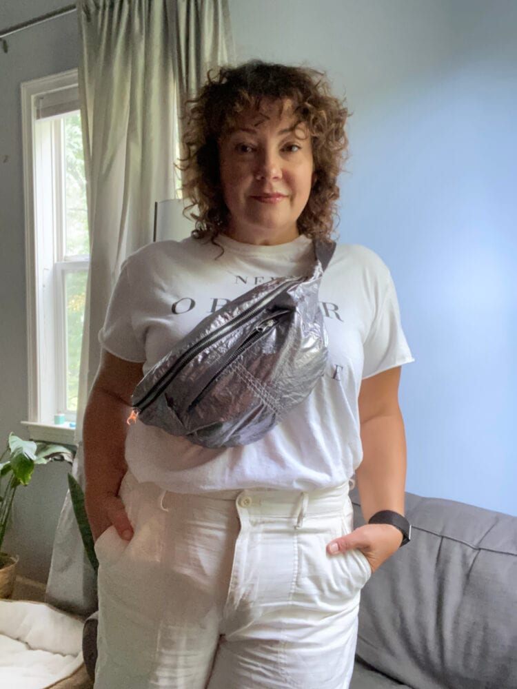 isabel marant silver belt bag