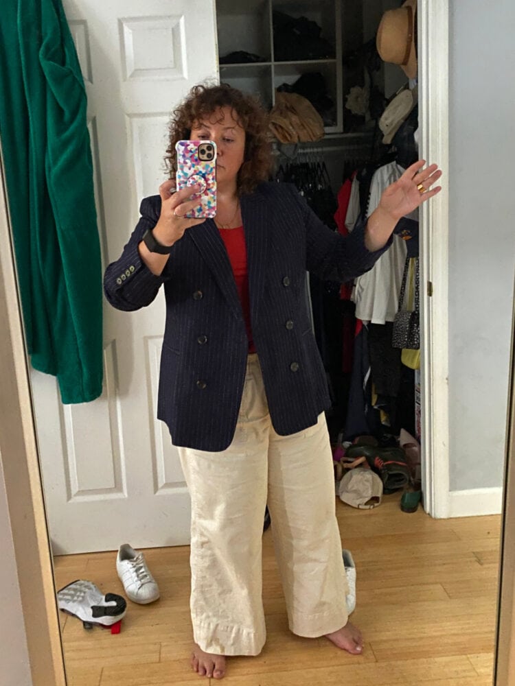 jcrew bristol blazer pinstripe