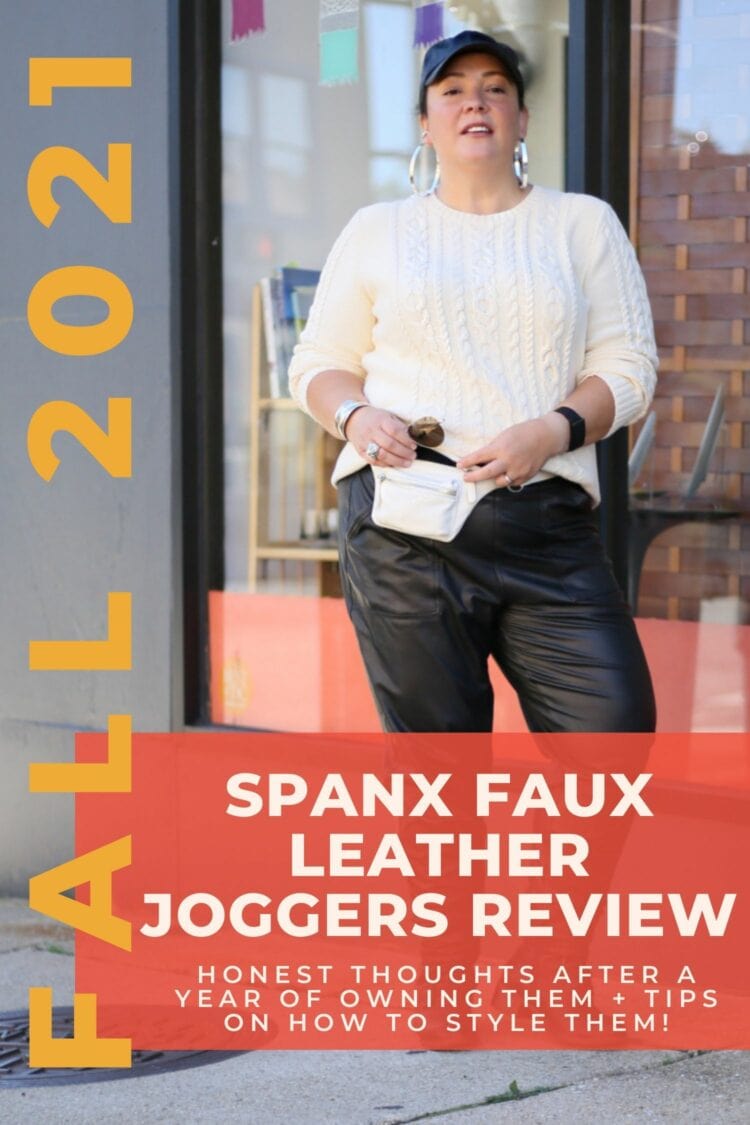 Spanx faux leather joggers review