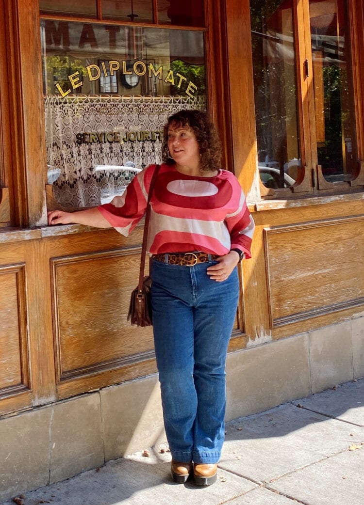 What I Wore Recently 1 marimekko silk shirt
