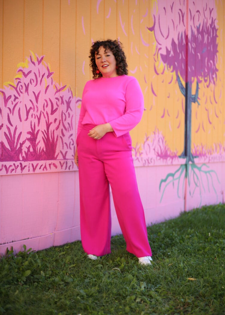 Talbots Audrey Sweater in Pink on Wardrobe Oxygen