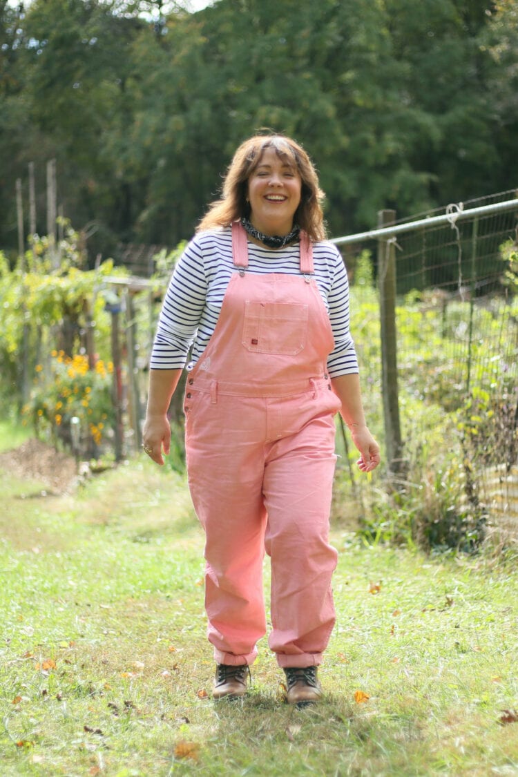 Pink Grapefruit WV overalls as seen on Wardrobe Oxygen