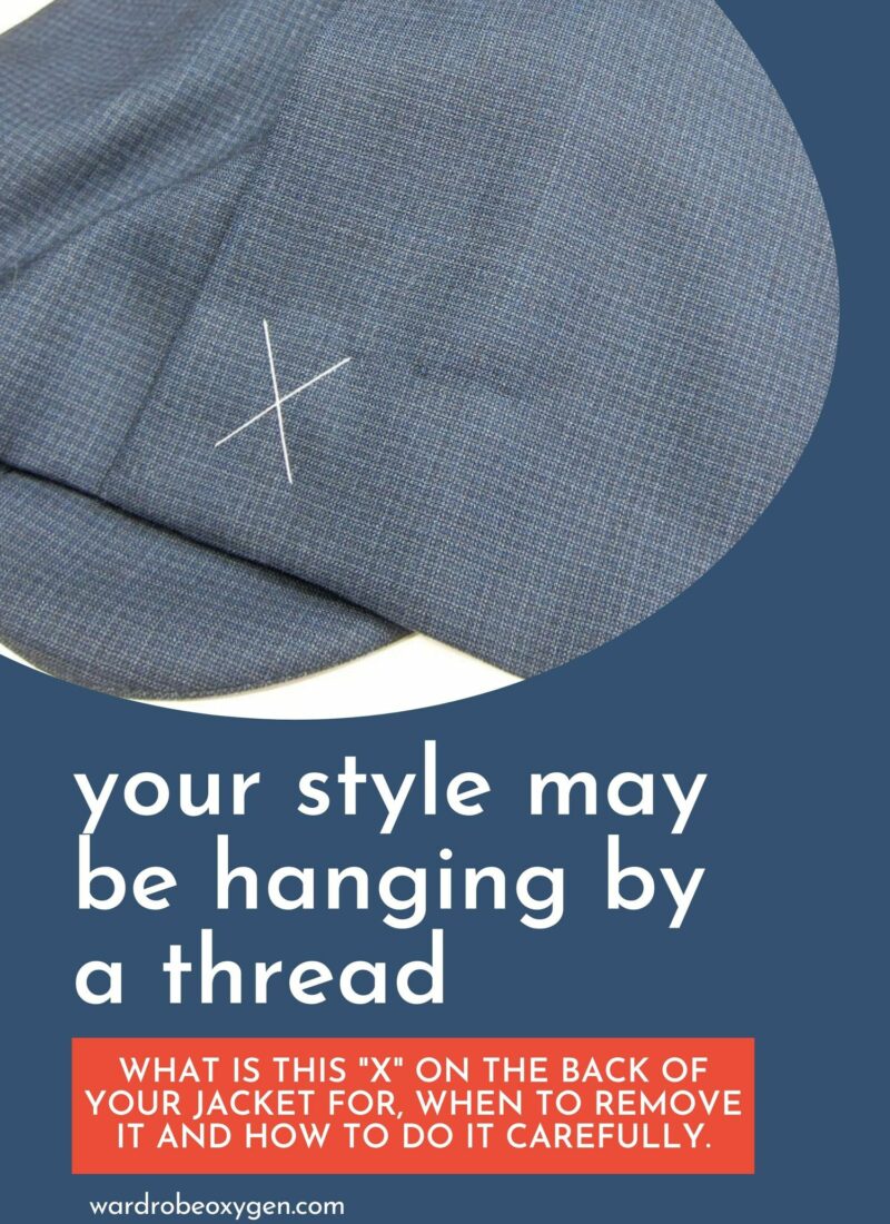 What is that X of Thread on the Back of Your Jacket and Should It Be Removed?