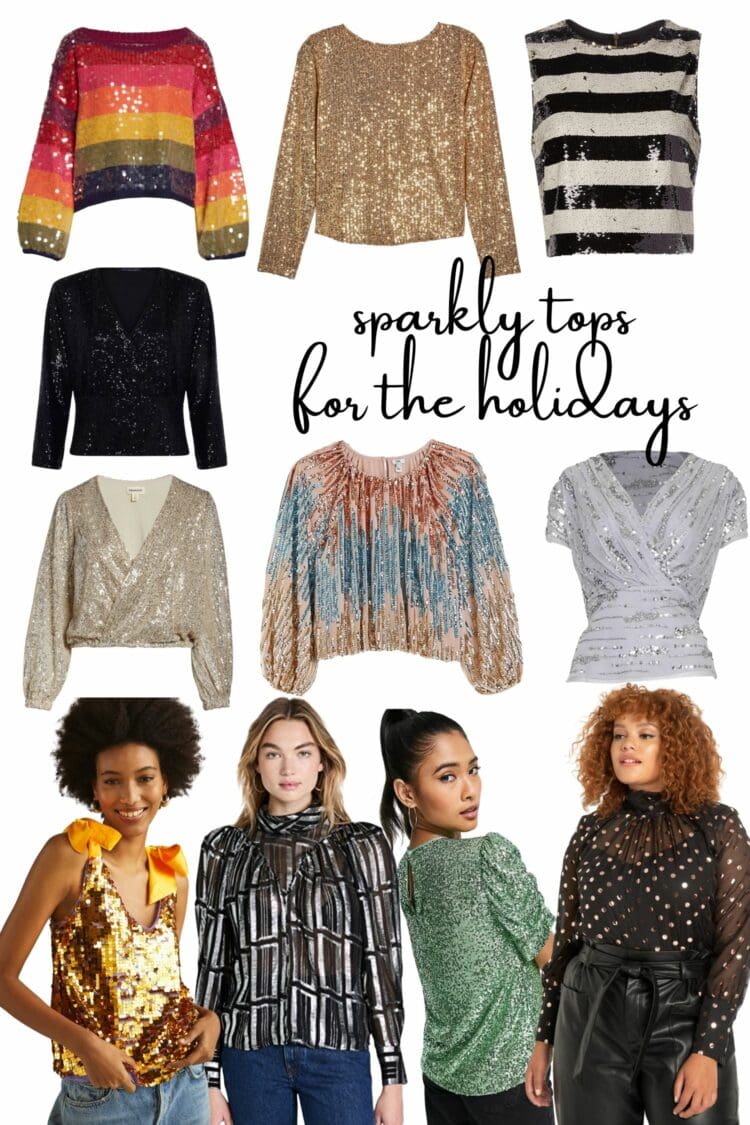 best sparkly tops for the holidays