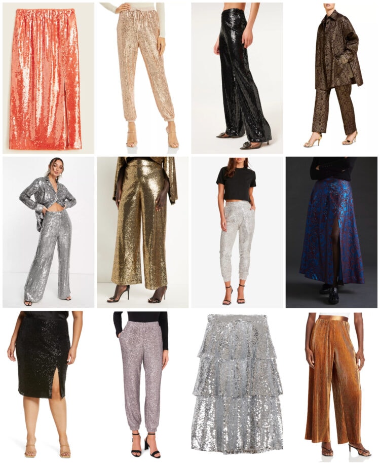 plus size sequin skirts