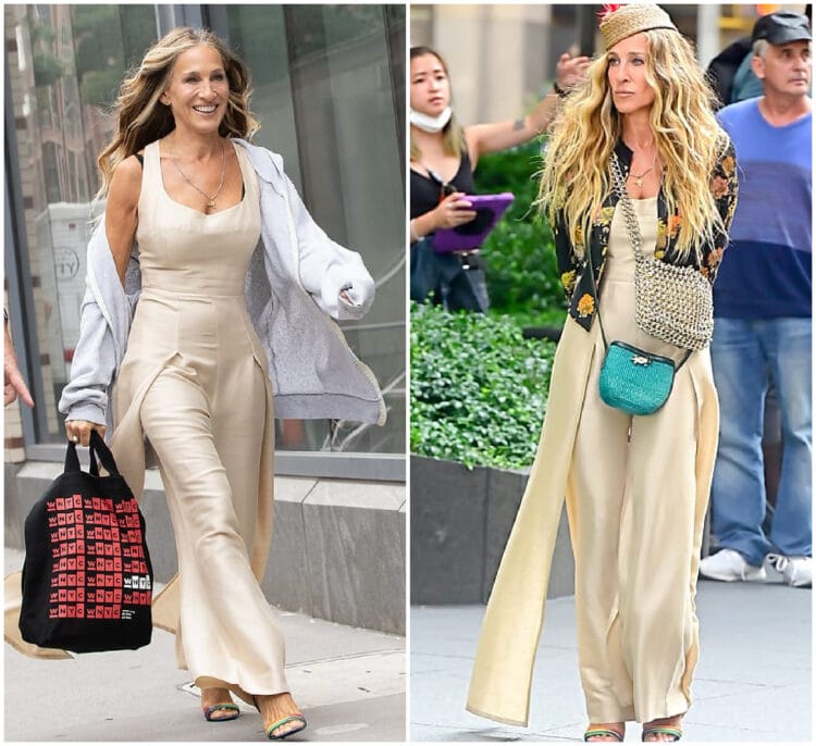 Sarah Jessica Parker And Just Like That Jumpsuit Linen Claude Montana