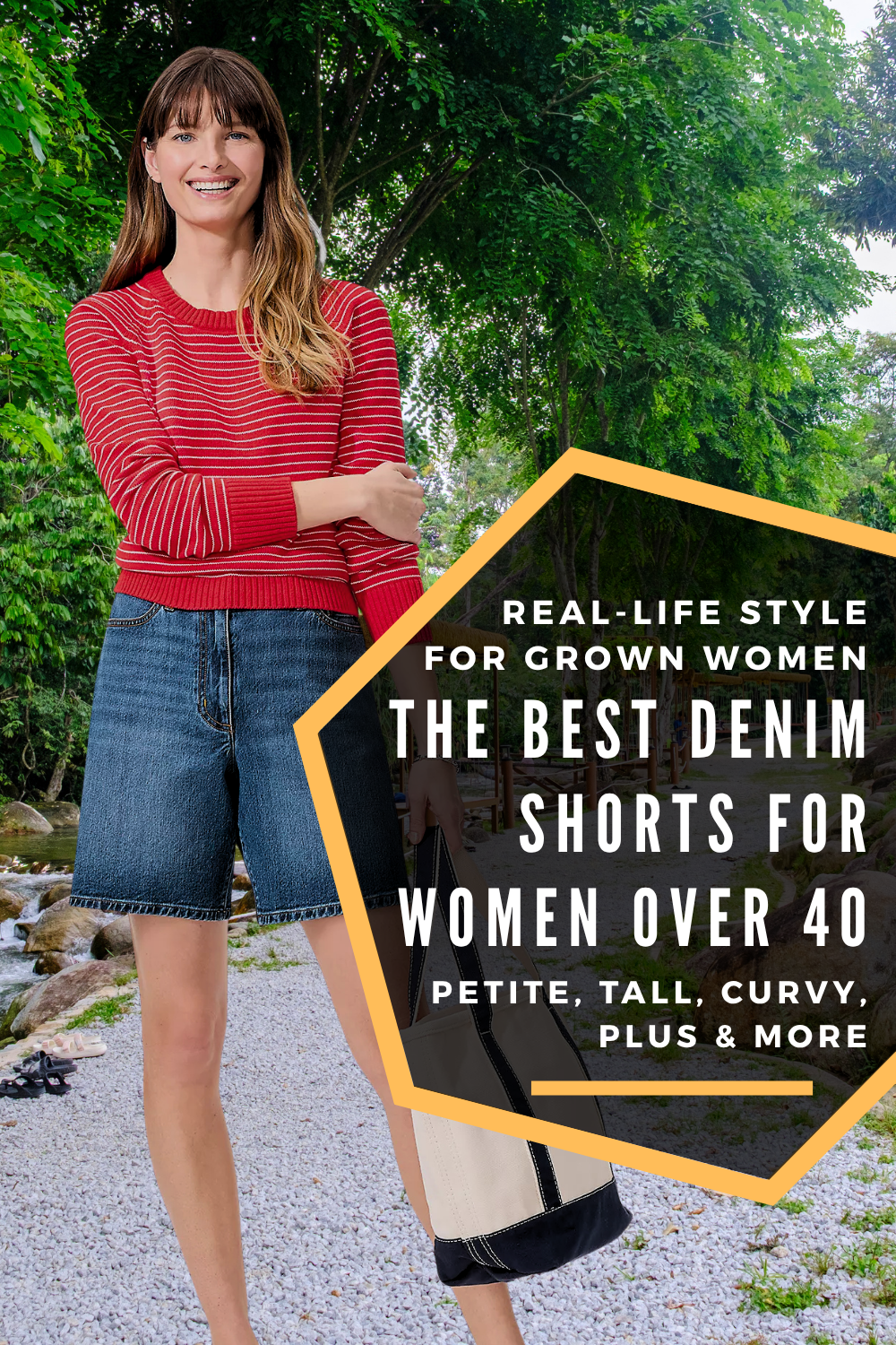 the best denim shorts for women over 40 curated by wardrobe oxygen