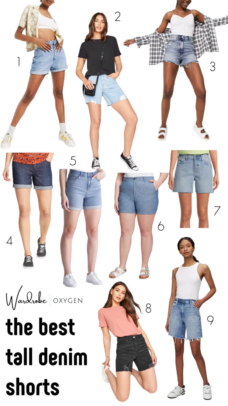 the best tall denim shorts for women