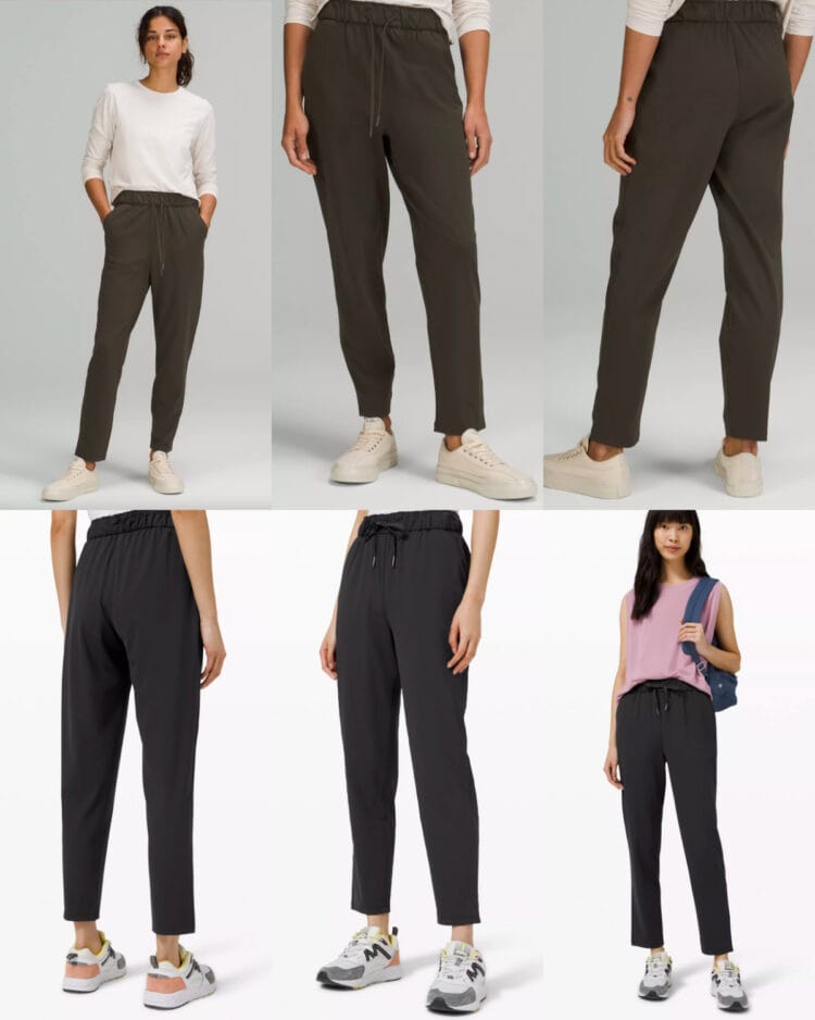 website models wearing the Lululemon high rise pant