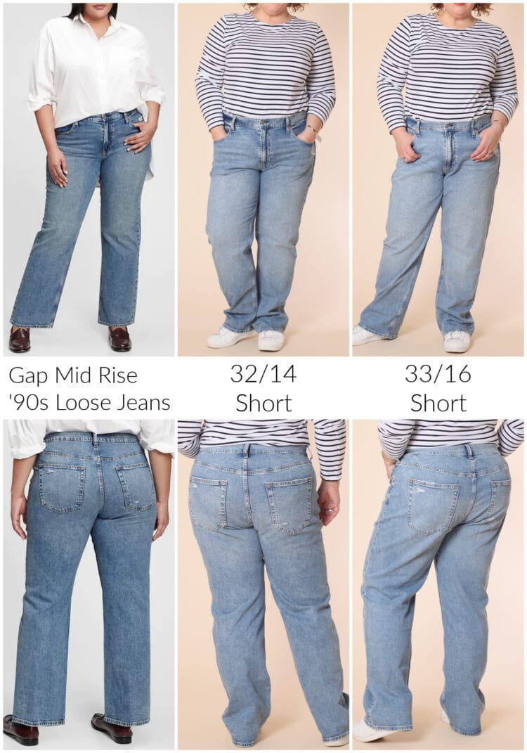gap 90s loose jeans review petite