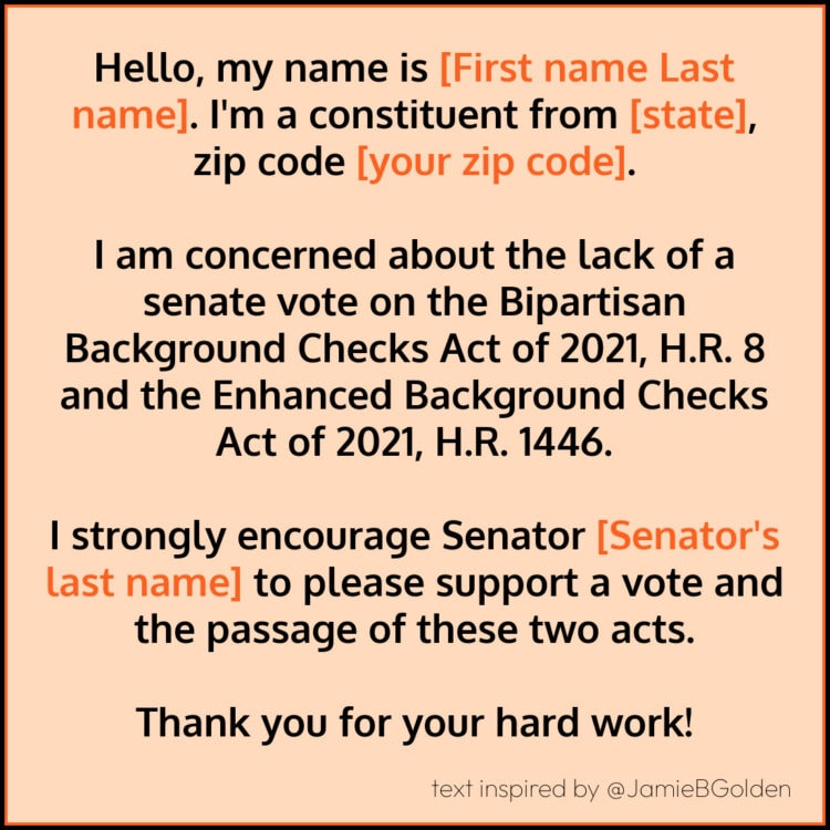 script to call senators gun control