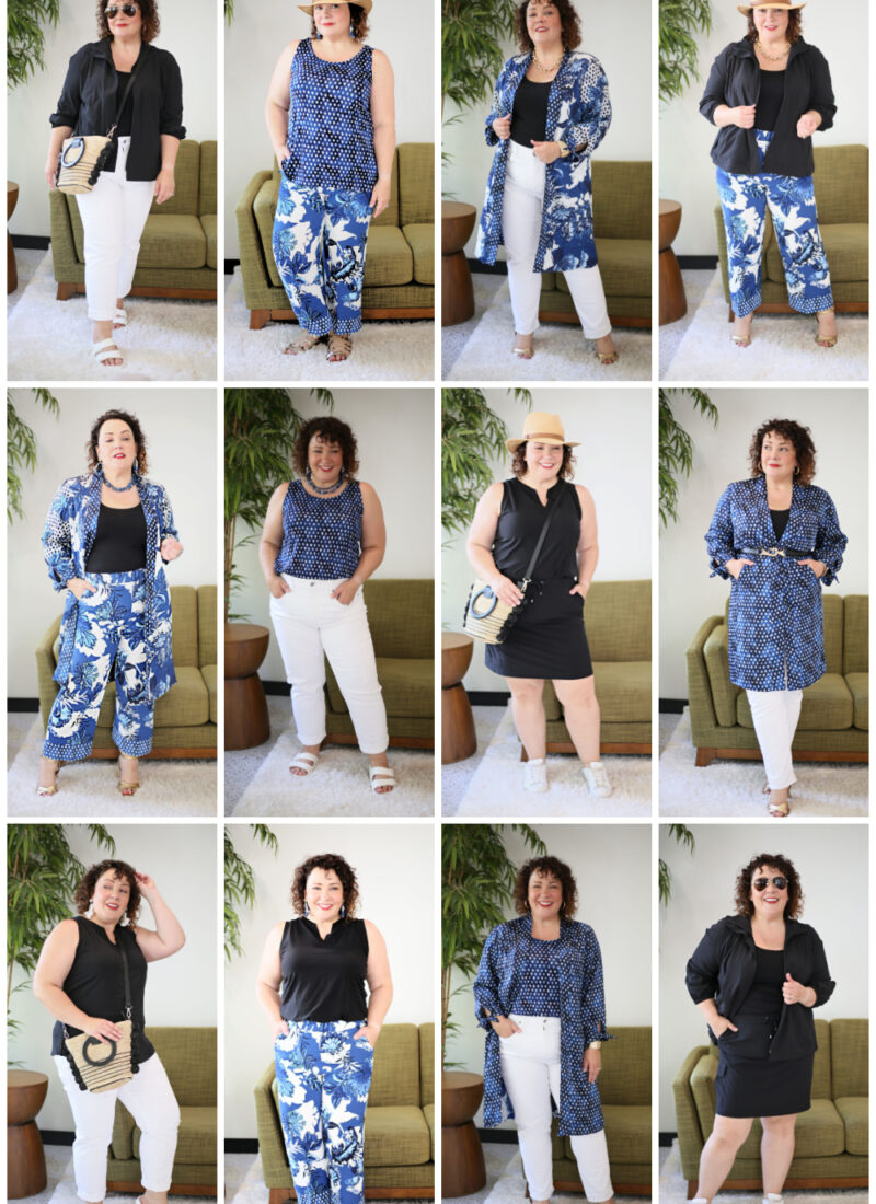 A Blue, Black and White Capsule Wardrobe for Travel