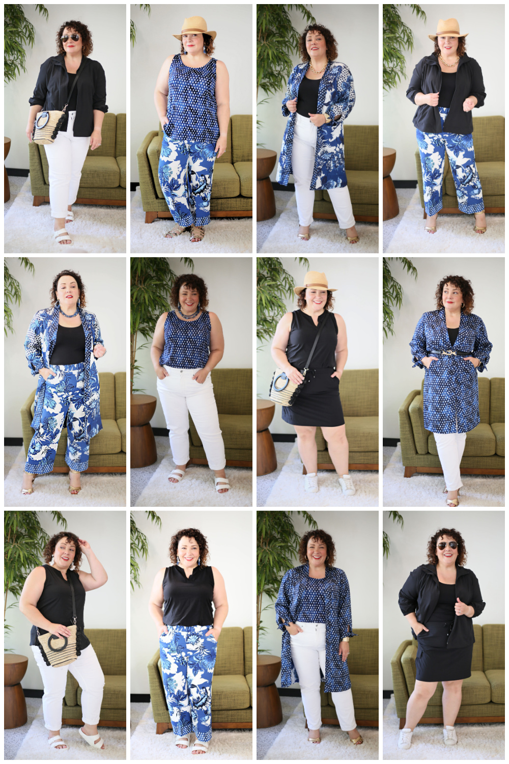 A Blue, Black and White Capsule Wardrobe for Travel