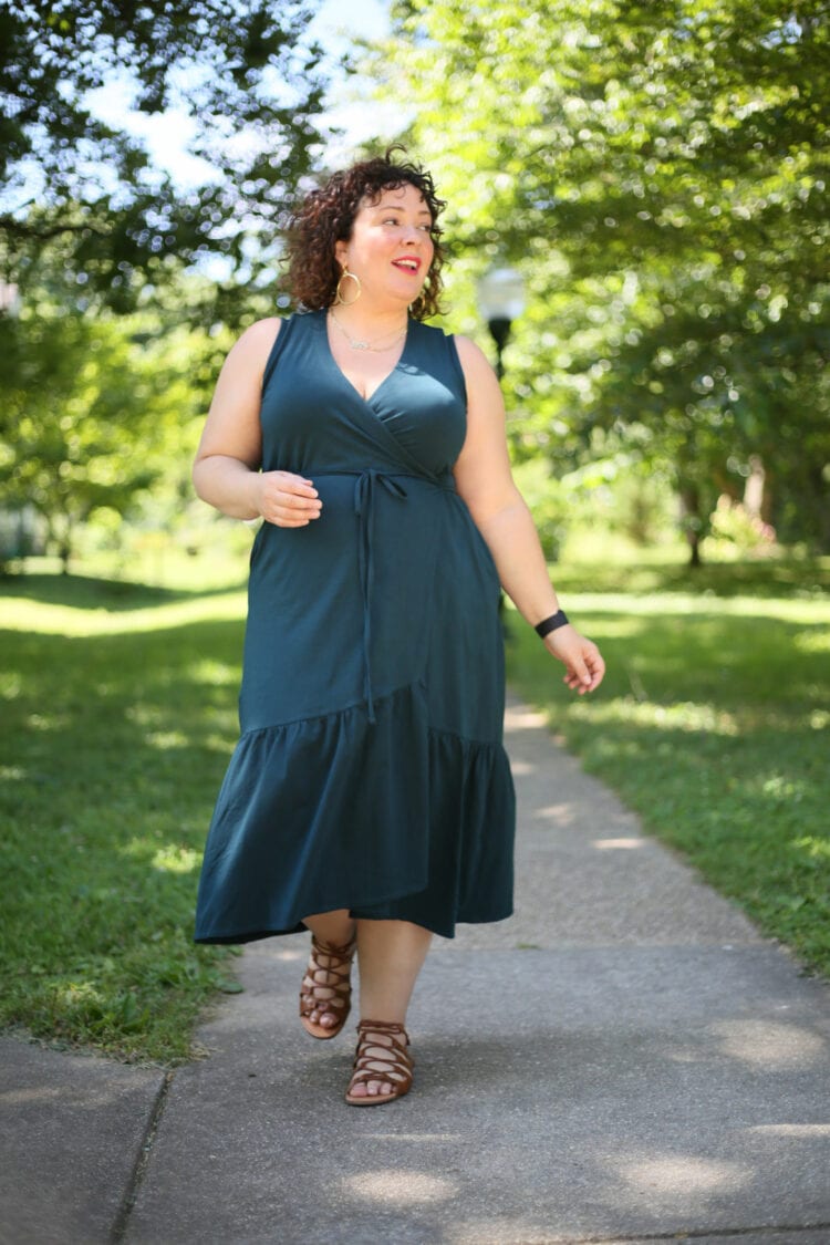Wrap dress for large bust discount