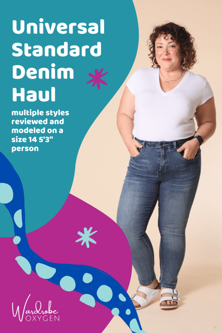 Universal Standard denim haul by Wardrobe Oxygen