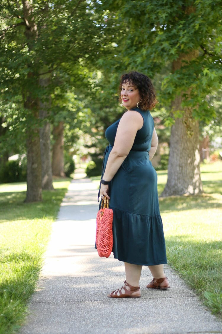 Universal Standard Tiered Twirl Wrap Dress: Bust-Friendly