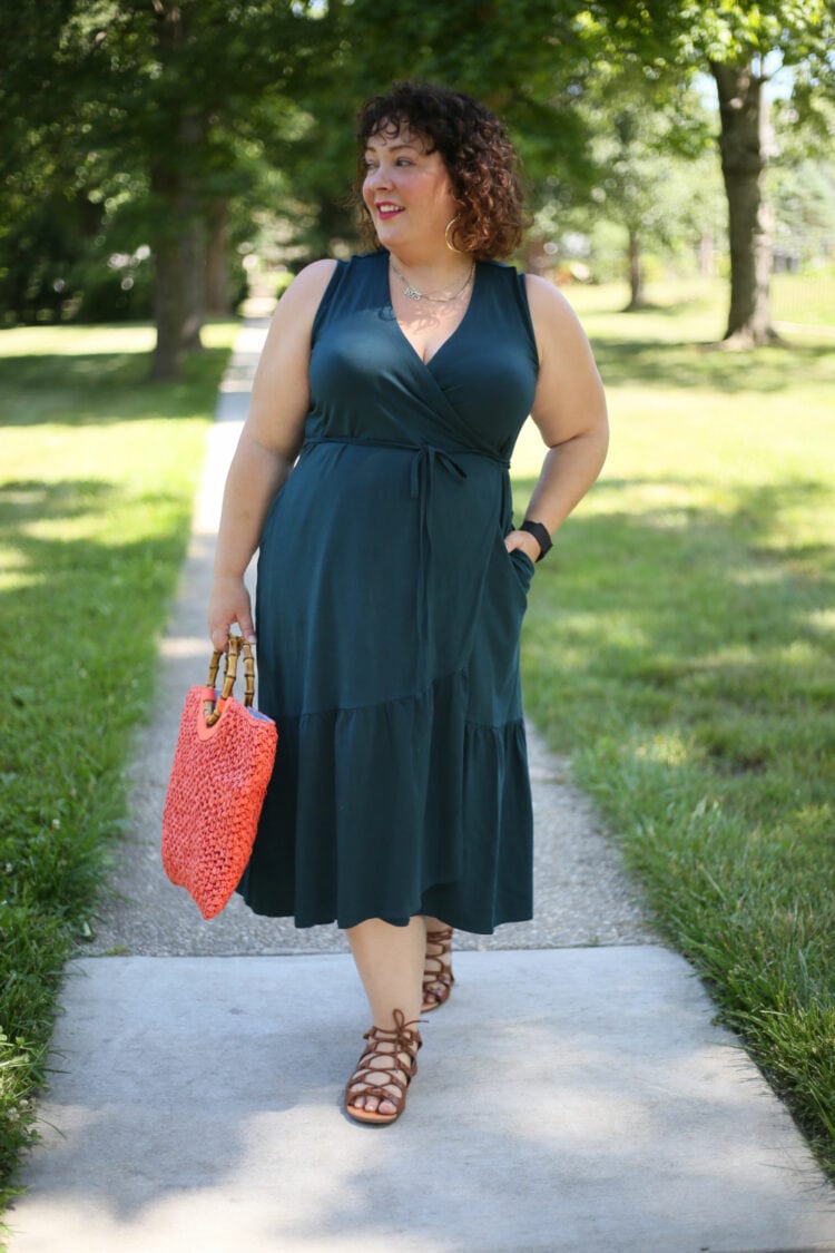 Universal Standard Tiered Twirl Wrap Dress: Bust-Friendly