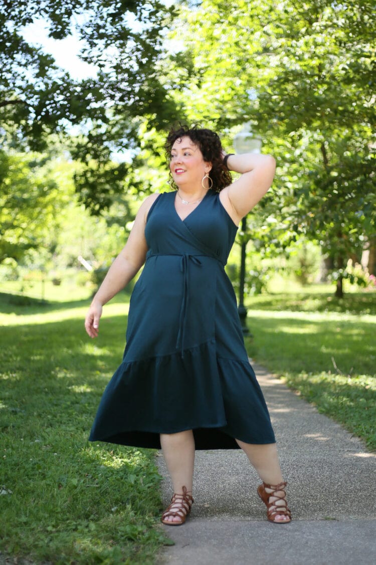 Universal Standard Tiered Twirl Wrap Dress: Bust-Friendly