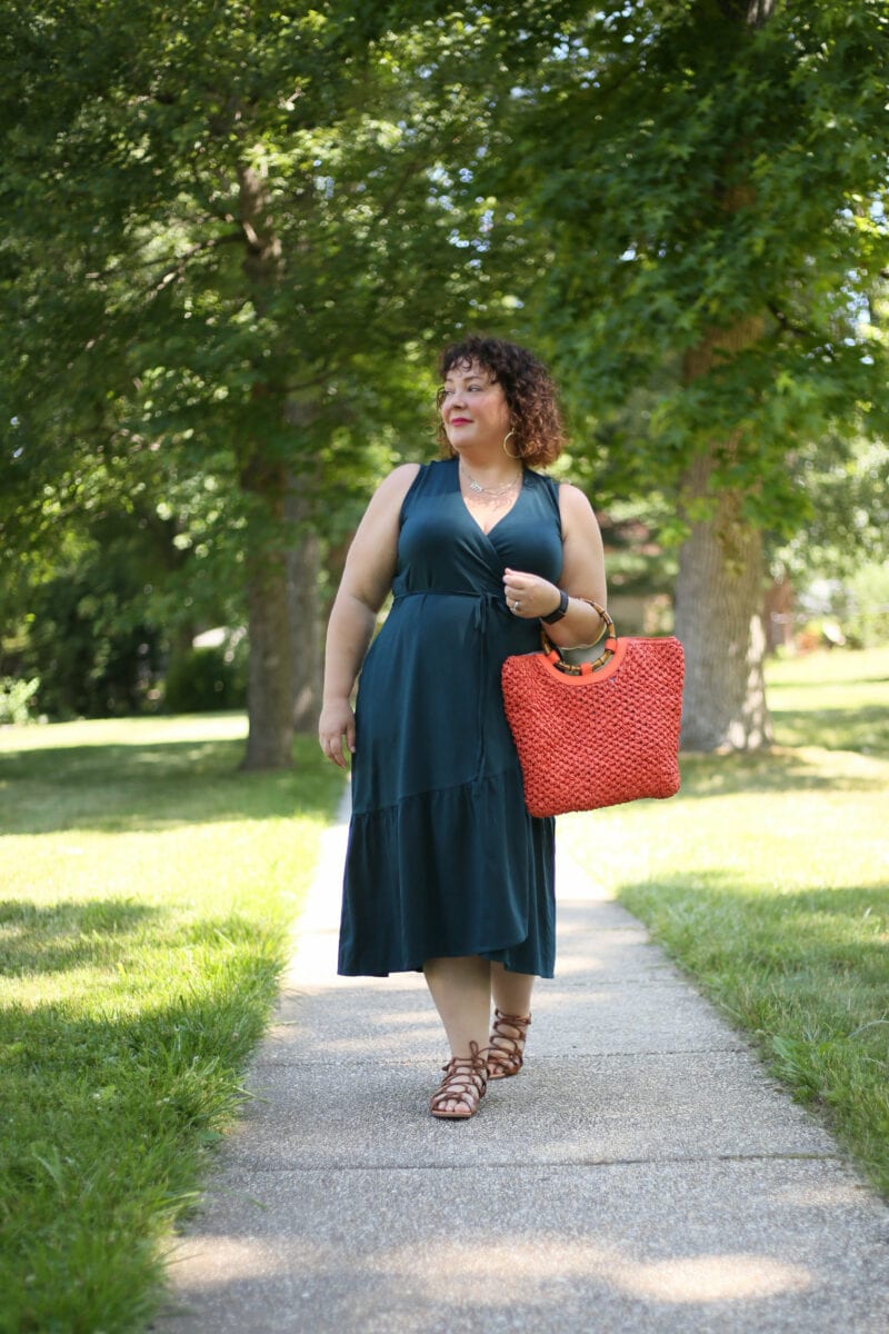 Universal Standard Tiered Twirl Wrap Dress: Bust-Friendly