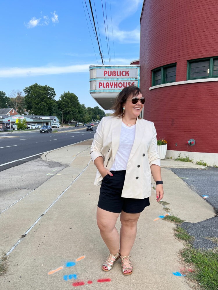 blazer with shorts