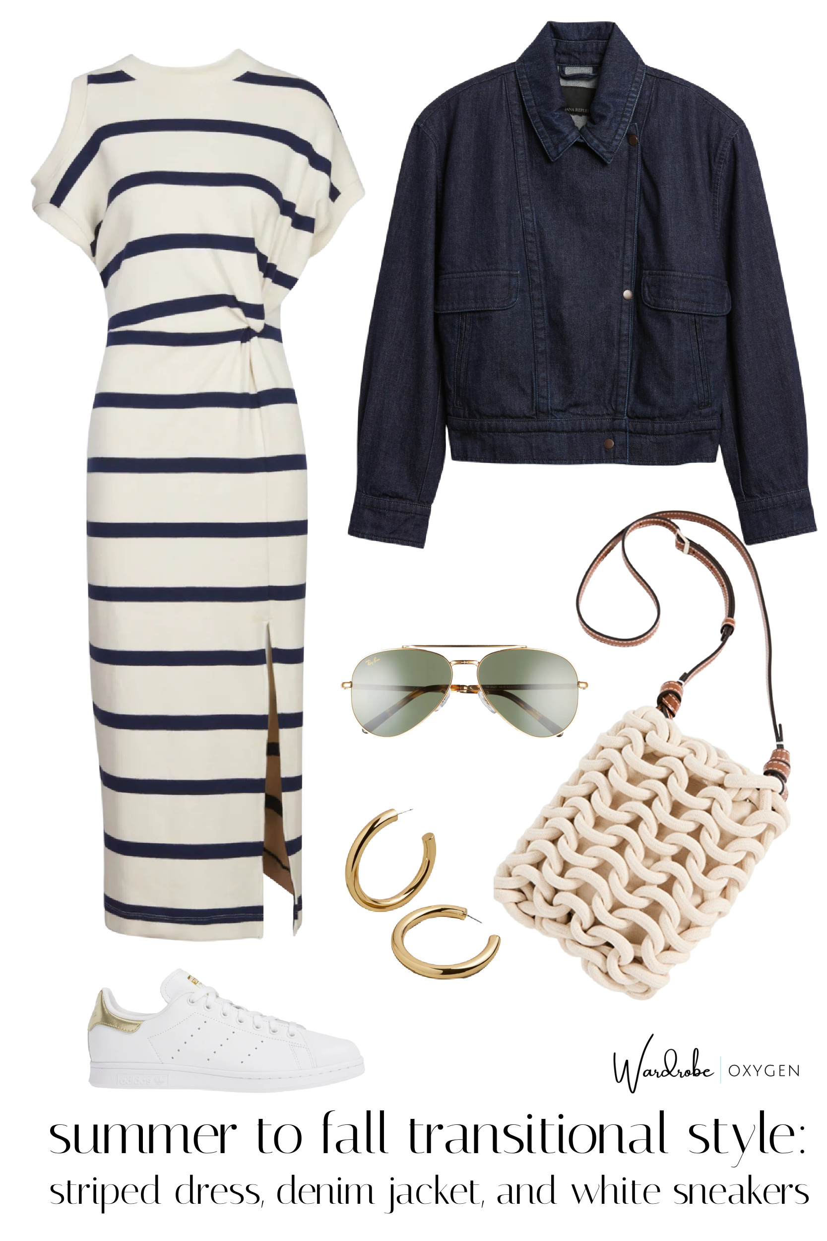 Updating the Classic Striped Dress and Denim Jacket